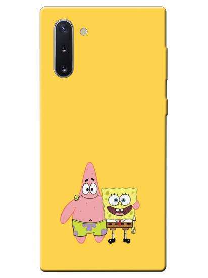 Samsung Note 10 Sünger Bob Ve Patrickstar Sarı Telefon Kılıfı