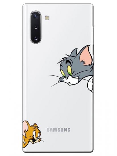 Samsung Note 10 Tom And Jerry Şeffaf Telefon Kılıfı