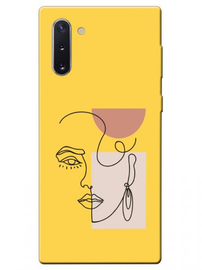 Samsung Note 10 Women Art Sarı Telefon Kılıfı