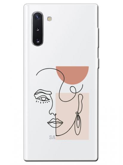 Samsung Note 10 Women Art Şeffaf Telefon Kılıfı