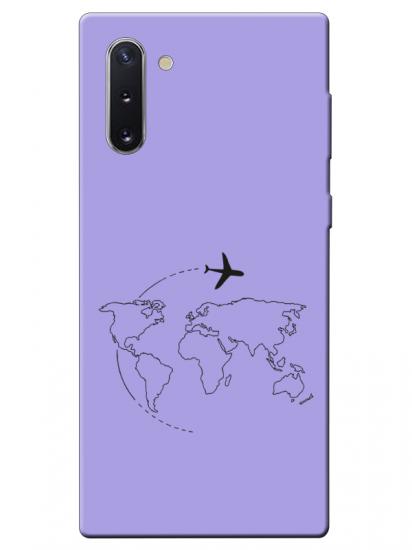 Samsung Note 10Face Art Lila Telefon Kılıfı