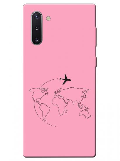 Samsung Note 10Face Art Pembe Telefon Kılıfı