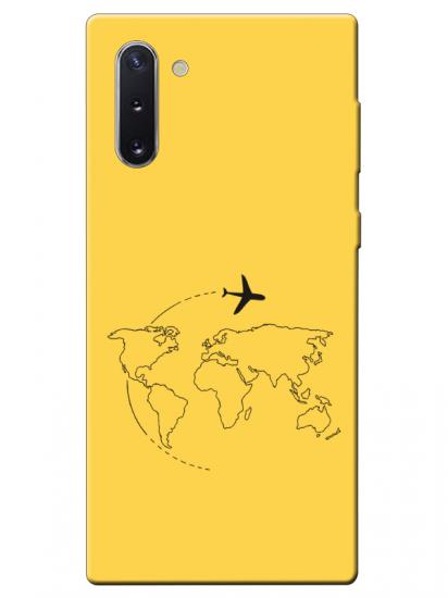 Samsung Note 10Face Art Sarı Telefon Kılıfı