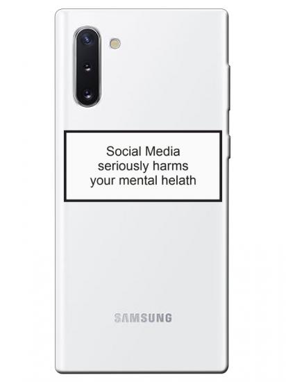 Samsung Note 10 Social Media Şeffaf Telefon Kılıfı