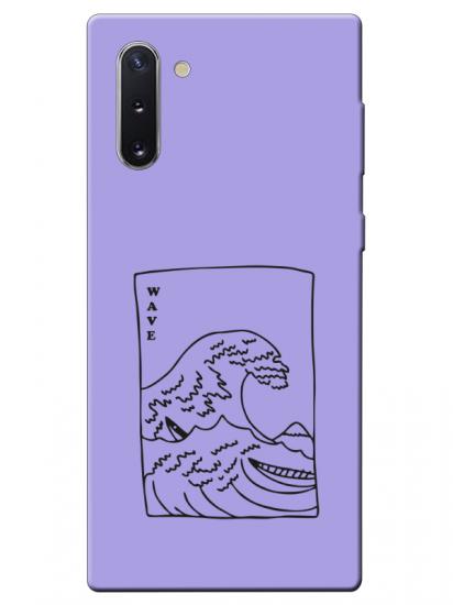 Samsung Note 10 Kanagawa Wave Lila Telefon Kılıfı