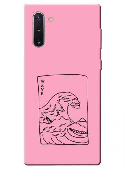 Samsung Note 10 Kanagawa Wave Pembe Telefon Kılıfı