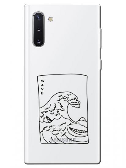 Samsung Note 10 Kanagawa Wave Şeffaf Telefon Kılıfı