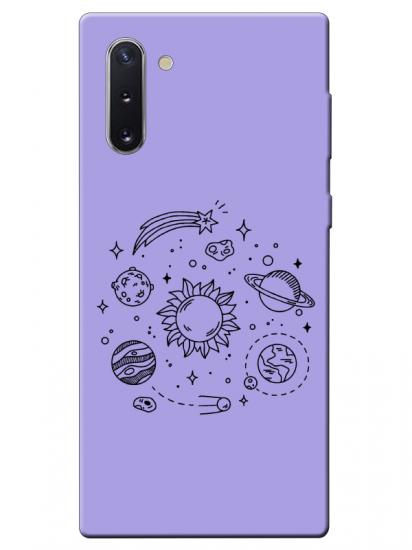 Samsung Note 10 Gezegen Lila Telefon Kılıfı