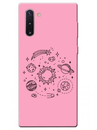 Samsung Note 10 Gezegen Pembe Telefon Kılıfı