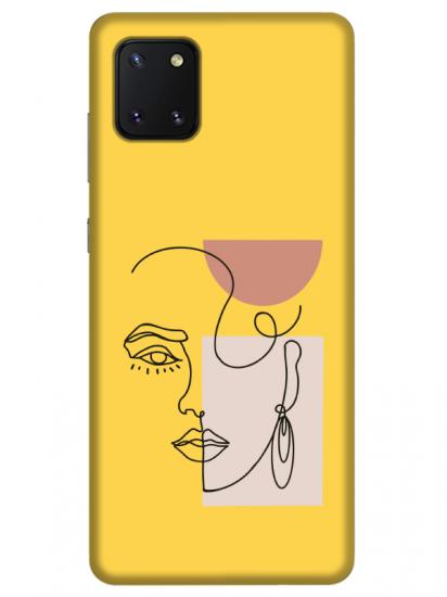 Samsung Note 10 Lite Women Art Sarı Telefon Kılıfı