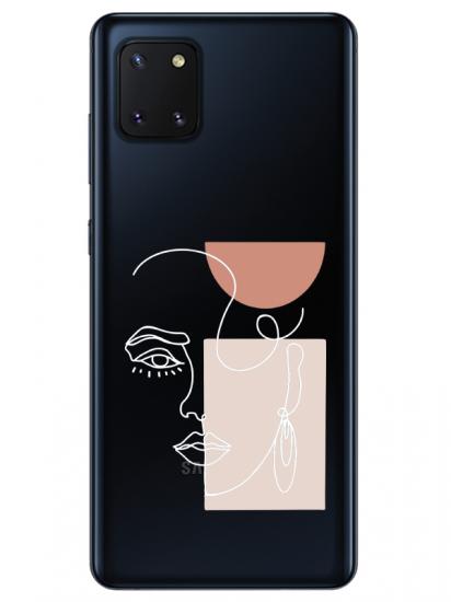 Samsung Note 10 Lite Women Art Şeffaf Telefon Kılıfı