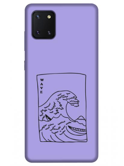 Samsung Note 10 Lite Kanagawa Wave Lila Telefon Kılıfı