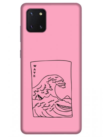 Samsung Note 10 Lite Kanagawa Wave Pembe Telefon Kılıfı