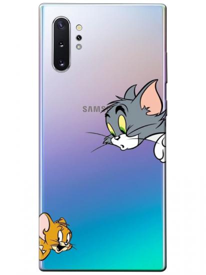 Samsung Note 10 Plus Tom And Jerry Şeffaf Telefon Kılıfı