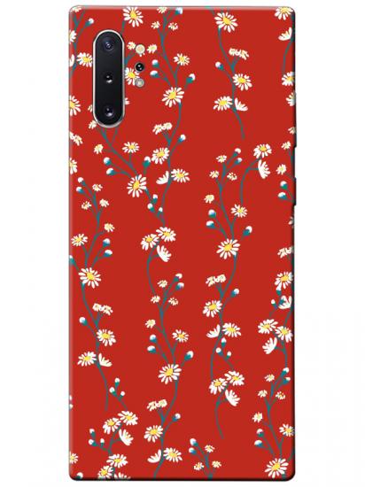 Samsung Note 10 Plus Papatya Sarmaşığı Kırmızı Telefon Kılıfı