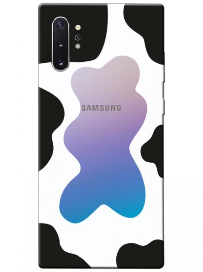 Samsung Note 10 Plus İnek Desen Şeffaf Telefon Kılıfı