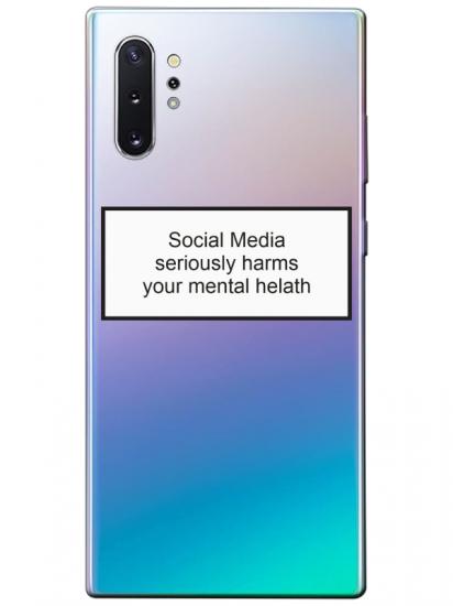 Samsung Note 10 Plus Social Media Şeffaf Telefon Kılıfı