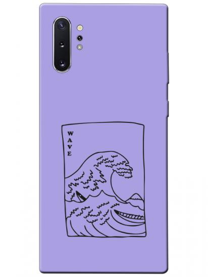 Samsung Note 10 Plus Kanagawa Wave Lila Telefon Kılıfı