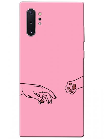 Samsung Note 10 Plus Hand And Paw Pembe Telefon Kılıfı