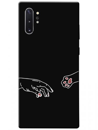 Samsung Note 10 Plus Hand And Paw Siyah Telefon Kılıfı