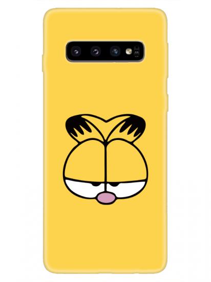 Samsung S10 Garfield Sarı Telefon Kılıfı