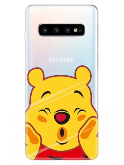 Samsung S10 Winnie The Pooh Şeffaf Telefon Kılıfı