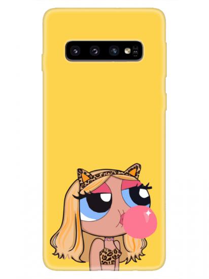 Samsung S10 Powerpuff Girls Sarı Telefon Kılıfı