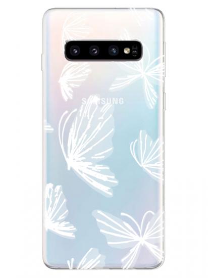 Samsung S10 Kelebek Şeffaf Telefon Kılıfı