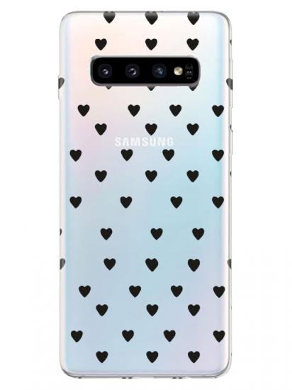 Samsung S10 Minik Kalpler Şeffaf Telefon Kılıfı