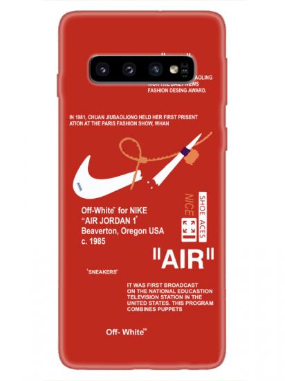 Samsung S10 Nike Air Kırmızı Telefon Kılıfı