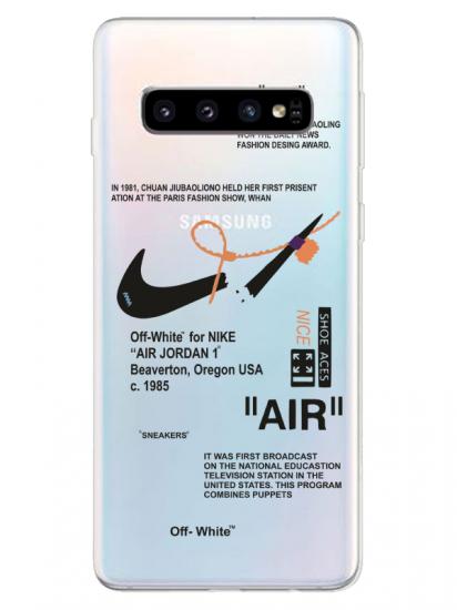 Samsung S10 Nike Air Şeffaf Telefon Kılıfı