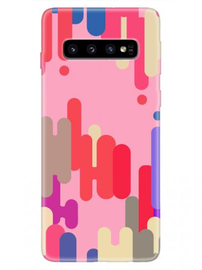 Samsung S10 Pop Art Pembe Telefon Kılıfı