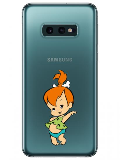 Samsung S10e Taş Devri Kız Bebek Şeffaf Telefon Kılıfı