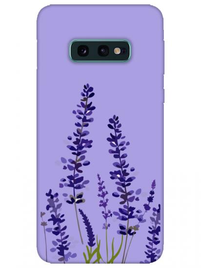 Samsung S10e Lavanta Desenli Lila Telefon Kılıfı