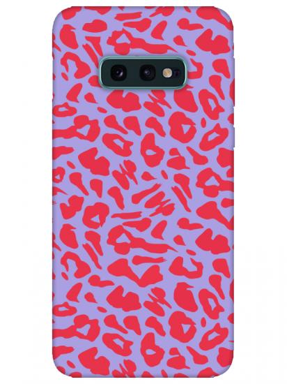 Samsung S10e Leopar Desenli Lila Telefon Kılıfı