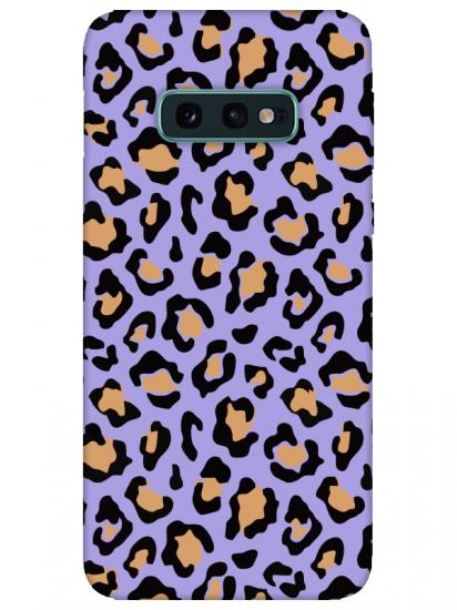 Samsung S10e Leopar Desenli Lila Telefon Kılıfı