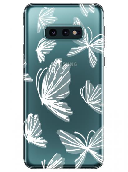 Samsung S10e Kelebek Şeffaf Telefon Kılıfı