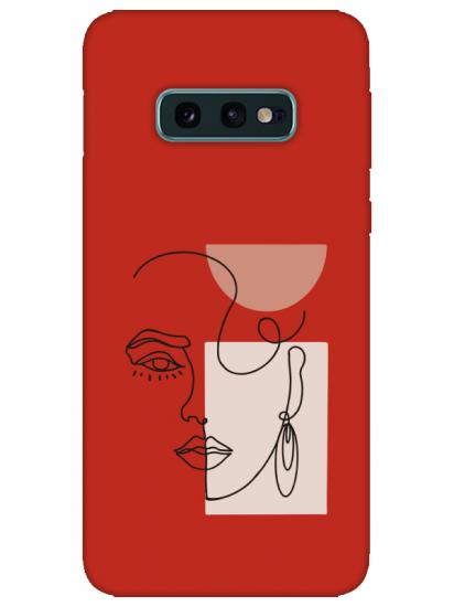 Samsung S10e Women Art Kırmızı Telefon Kılıfı