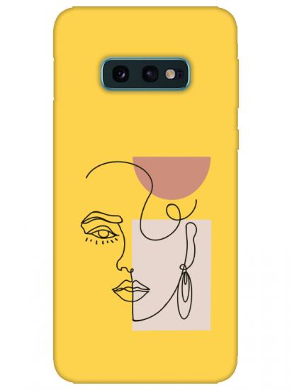 Samsung S10e Women Art Sarı Telefon Kılıfı