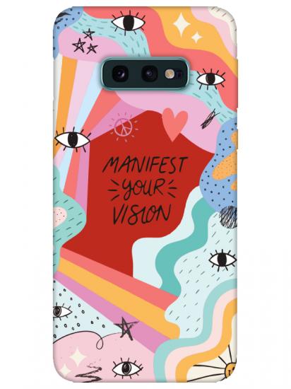 Samsung S10e Manifest Your Vision Kırmızı Telefon Kılıfı