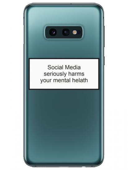 Samsung S10e Social Media Şeffaf Telefon Kılıfı