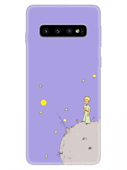 Samsung S10 Plus Küçük Prens Lila Telefon Kılıfı