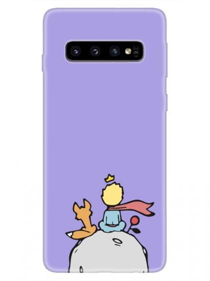 Samsung S10 Plus Küçük Prens Lila Telefon Kılıfı