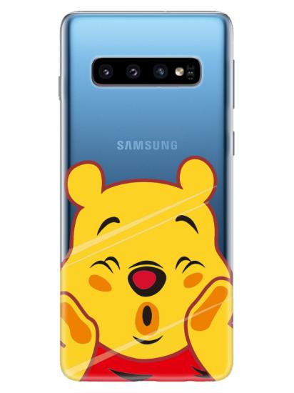 Samsung S10 Plus Winnie The Pooh Şeffaf Telefon Kılıfı