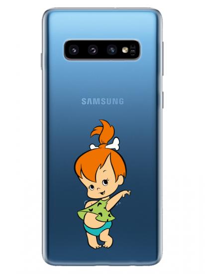 Samsung S10 Plus Taş Devri Kız Bebek Şeffaf Telefon Kılıfı