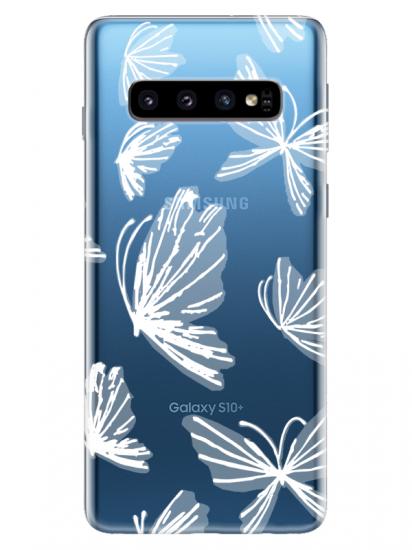 Samsung S10 Plus Kelebek Şeffaf Telefon Kılıfı