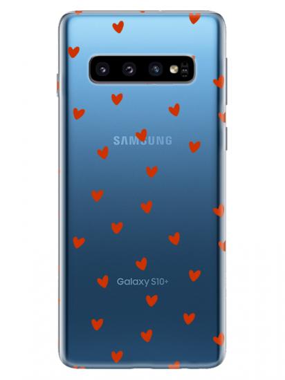 Samsung S10 Plus Minik Kalpler Şeffaf Telefon Kılıfı