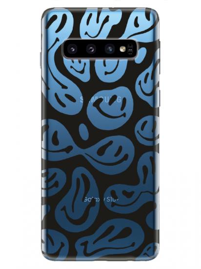 Samsung S10 Plus Gülen Yüzler Şeffaf Telefon Kılıfı