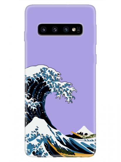 Samsung S10 Plus Kanagawa Lila Telefon Kılıfı