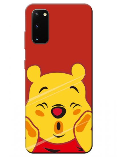 Samsung S20 Winnie The Pooh Kırmızı Telefon Kılıfı